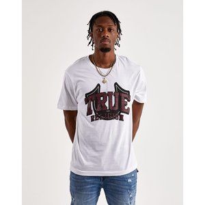 True Religion Men True Logo Short Sleeve T-Shirt 106316 White Size Medium